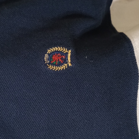 Tommy Hilfiger Men's Striped Polo [Color:Navy Blue, White] [Size:M] - Picture 2 of 4